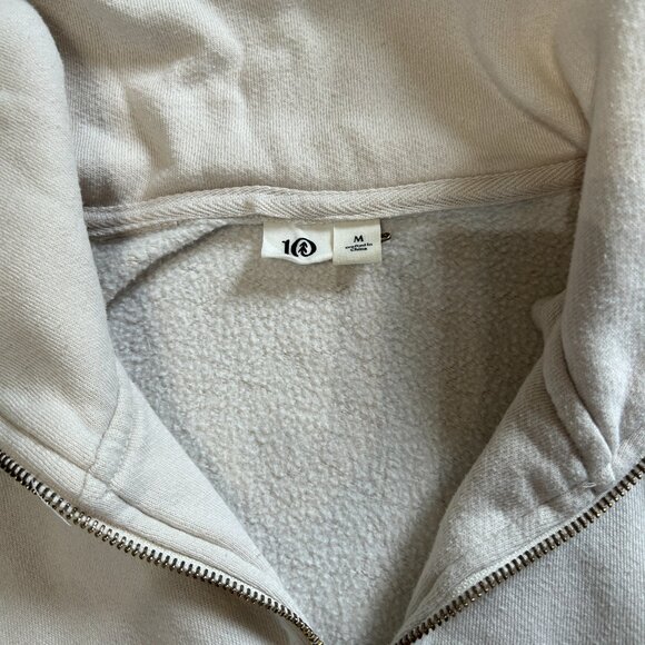 tentree Cropped 1/4 Zip Sweatshirt • Cream Long Sleeve‎ Pullover • Women’s Sz M - Picture 4 of 4